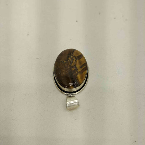 925刻印 タイガーアイ ネックレス トップペンダント メンズ